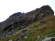 La linea rossa il percorso approssimativo seguito per giungere al Colle Bringuez.