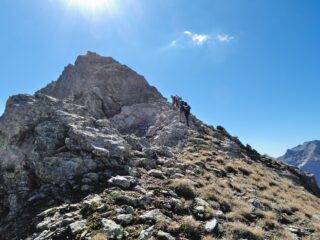 Quasi in cima lungo la cresta Ovest