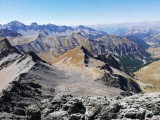 Dalla cima verso il percorso di salita