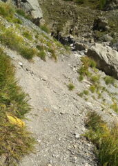 il tratto critico del traverso su frana