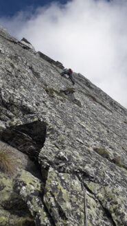 sul placcone di III+ all'antecima..