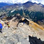 A sx vallone di salita a dx la ns improvvisata discesa