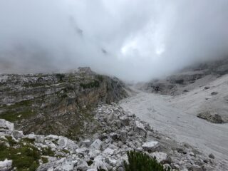 Rifugio Tuckett nella nebbia 
