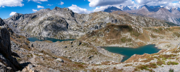 Laghi di Bellacomba dal sentiero di salita al Tachuy
