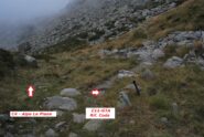 Il bivio col C4-GTA alla Bocchetta del Lago