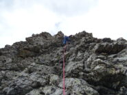 L'attacco della seconda parte che porta in cima