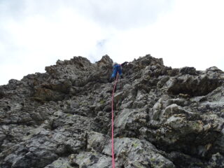L'attacco della seconda parte che porta in cima