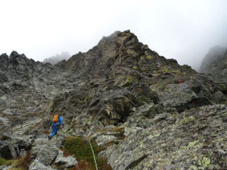 Parte bassa dopo il breve passaggio sul lato sud della cresta