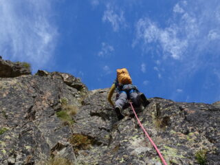 Il muretto in partenza di L2 (foto mgulliver)