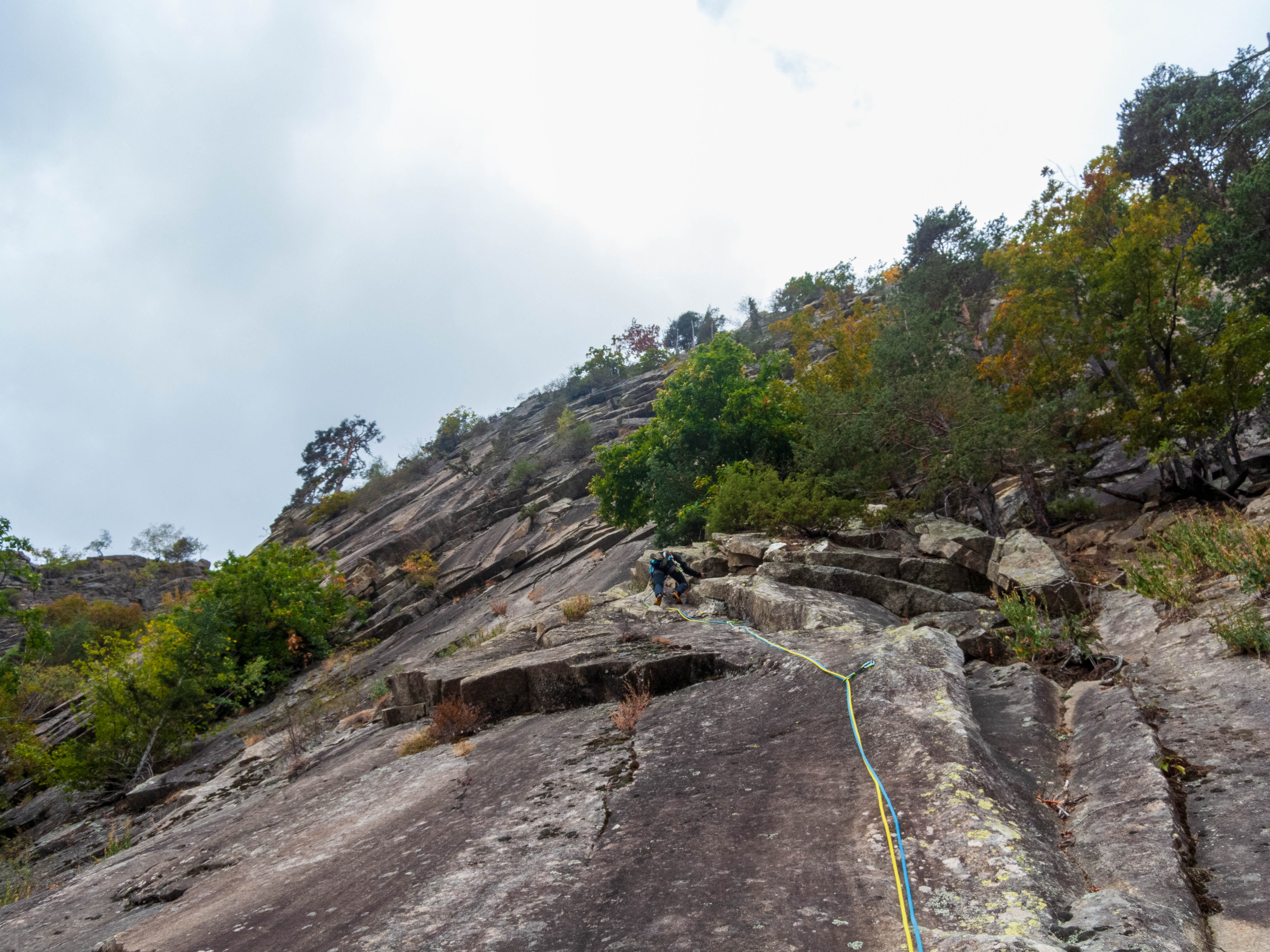 Diedro obliquo, secondo tiro