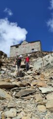 Inizio discesa dall'ex Rifugio Desio