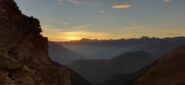 Il tramonto dal colle Chasten la sera prima