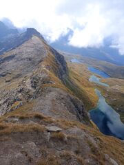 Vista sulla cresta appena percorsa