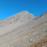 3 - 1° Itinerario in blu visto, scendendo dal 2° itinerario verso il Colle