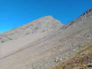 3 - 1° Itinerario in blu visto, scendendo dal 2° itinerario verso il Colle