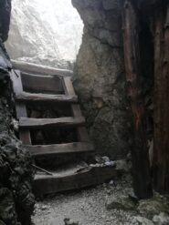 Scaletta in legno per raggiungere la cima