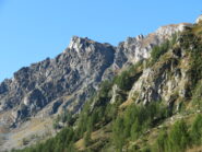 La vetta, vista salendo, ancora in basso