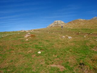 il lungo percorso di salita sul costone