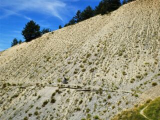 Sul traverso della frana.