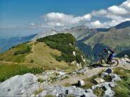 In discesa dal Duca al colle del Prel.