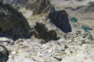 Canalone Sud Ovest, al centro è visibile l'insellatura da raggiungere