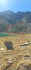 direzione da prendere dal fondo del lago lungo