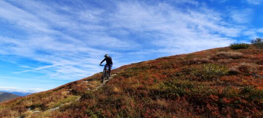 Appena sotto la Baussetti in discesa
