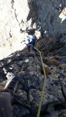 la prima doppia di 15mt..