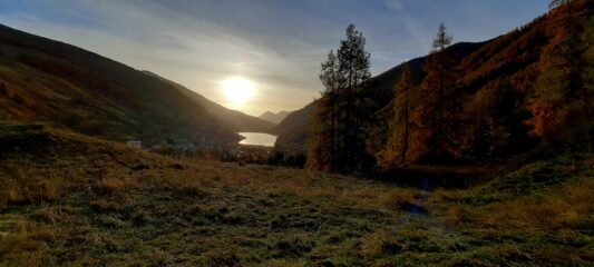 Lago di Pontechianale in partenza