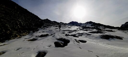 Un po di neve in discesa
