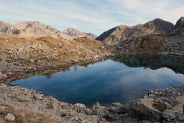 Ultime luci del giorno al lago di Sant'Anna