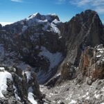 Panorama dalla vetta verso la Cima di Focobon ed il resto della Pale