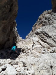 Canale di accesso alla cresta