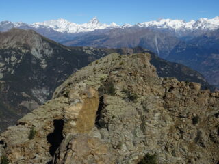 La Pertze e il panorama dalla cresta