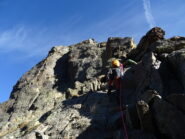 Primo tratto verso lo spigolo sud del Becco sud