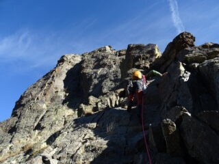 Primo tratto verso lo spigolo sud del Becco sud
