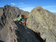 Traversando verso l'anticima