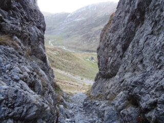 il rifugio appena iniziato il canalino