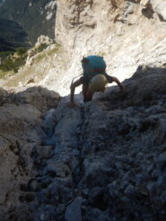 Prima parte ripida ma su buona roccia