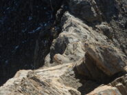 Tratto delicato per raggiungere la cima del F. Pelouxe