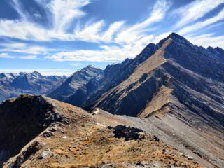 La cresta e il Monte Vergia
