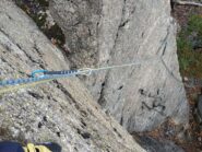 La bella placca, nella parte finale della via