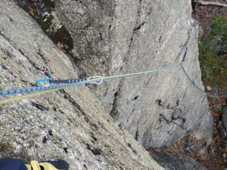 La bella placca, nella parte finale della via