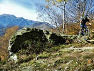 Gradoni ricorrenti nella parte alta del percorso.