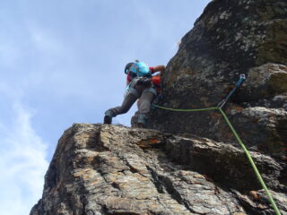 Partenza di L7 col saltino ripido