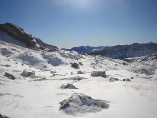 conca di Piaggia Bella con capanna Saracco Volante