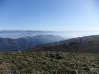 Genova nella foschia  dal Penello