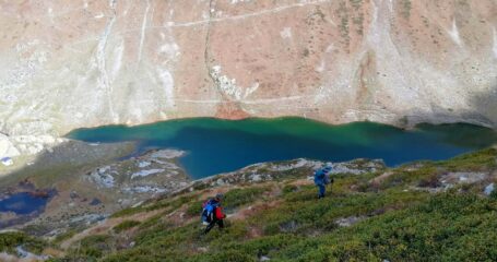 lac del Vej del Buc dal sentiero di salita alla Cima del Tor