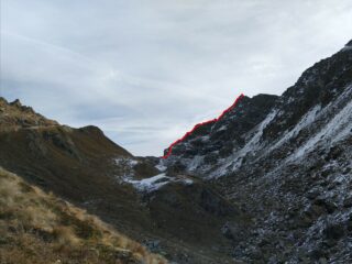 La cresta di salita