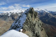 la cima Nord del Tournalin con lo sfondo del Rosa
